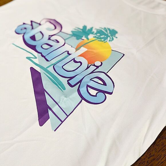 BARBIE Letter Print Retro Design Women's Fashion White Tank Top-LARGE - Picture 5 of 8